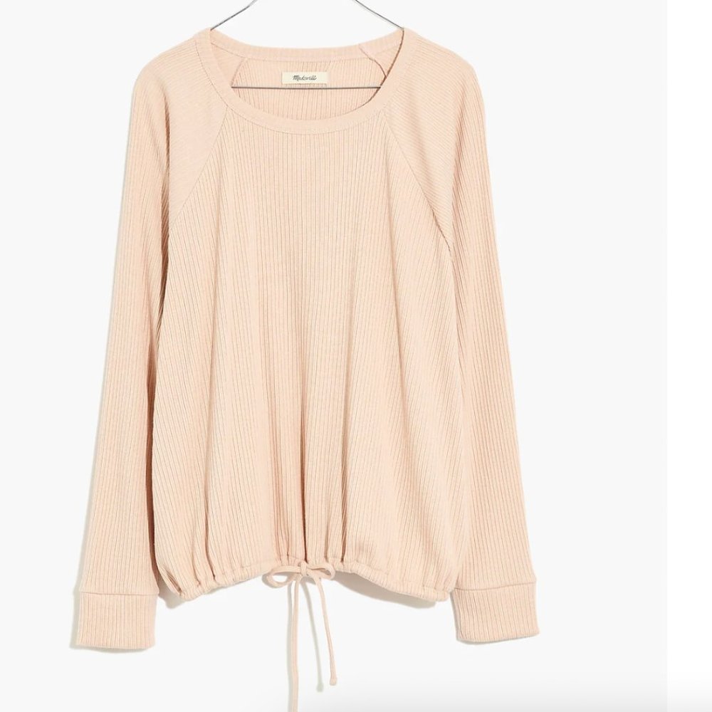 🔥HOT🔥 MADEWELL Ribbed Knit Drawstring Knit Top